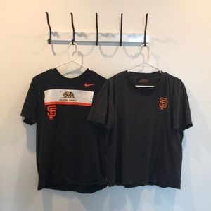 2 SF Giants Black Tees